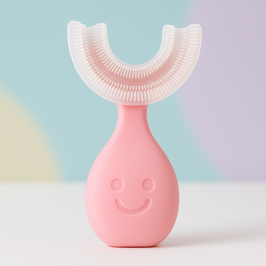 Kids U-Shaped Silicone Toothbrush – Soft 360° Cleaning, Safe for Children (1–12 Years)