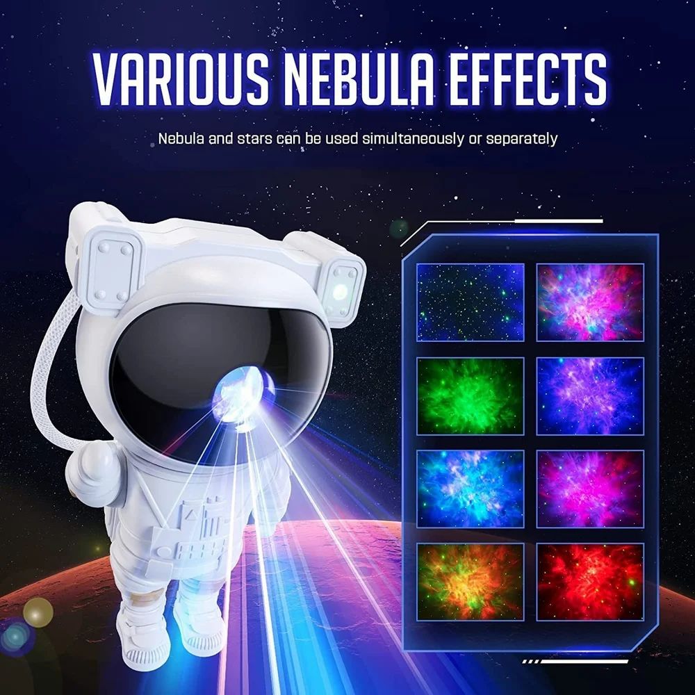 CosmoGlow™ Astronaut LED Projection Lamp